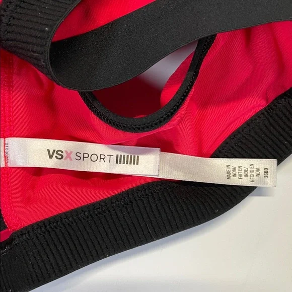 VSX Sport Victoria’s Secret Front Zip Sports Bra 36DD High Impact Red - Picture 4 of 11